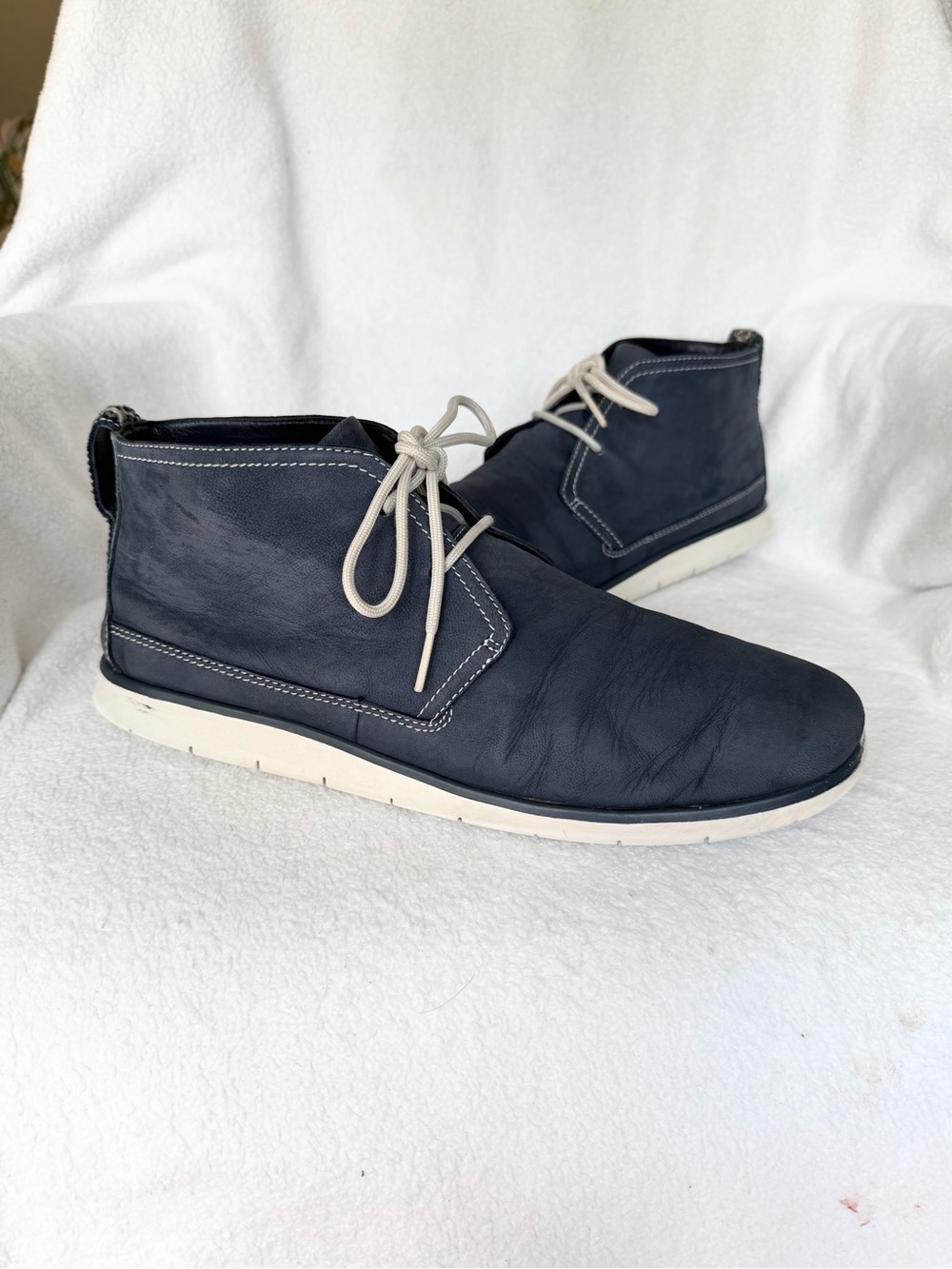 UGG Freamon Boots Mens Size 11 Blue Suede Chukka Ankle Casual Lace Up 1015682